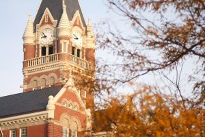 Davis Administration Building in the Fall